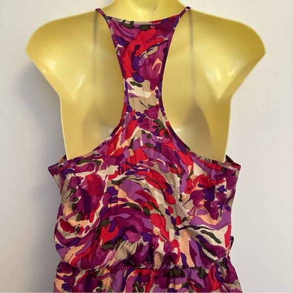 Parker Multicolor Floral Silk Racerback Dress - Picture 6 of 9